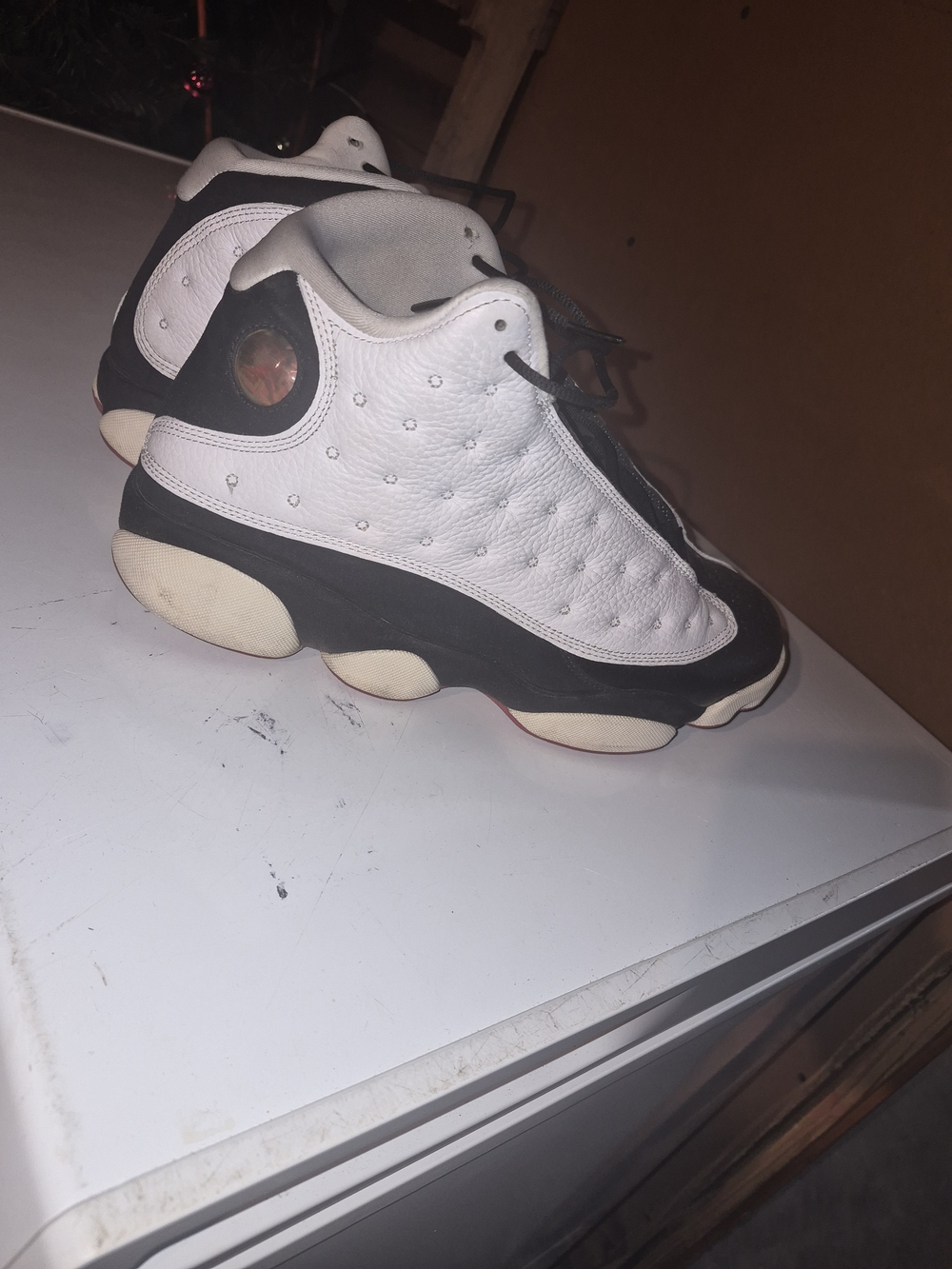 Jordan White and Black Retro Sneakers